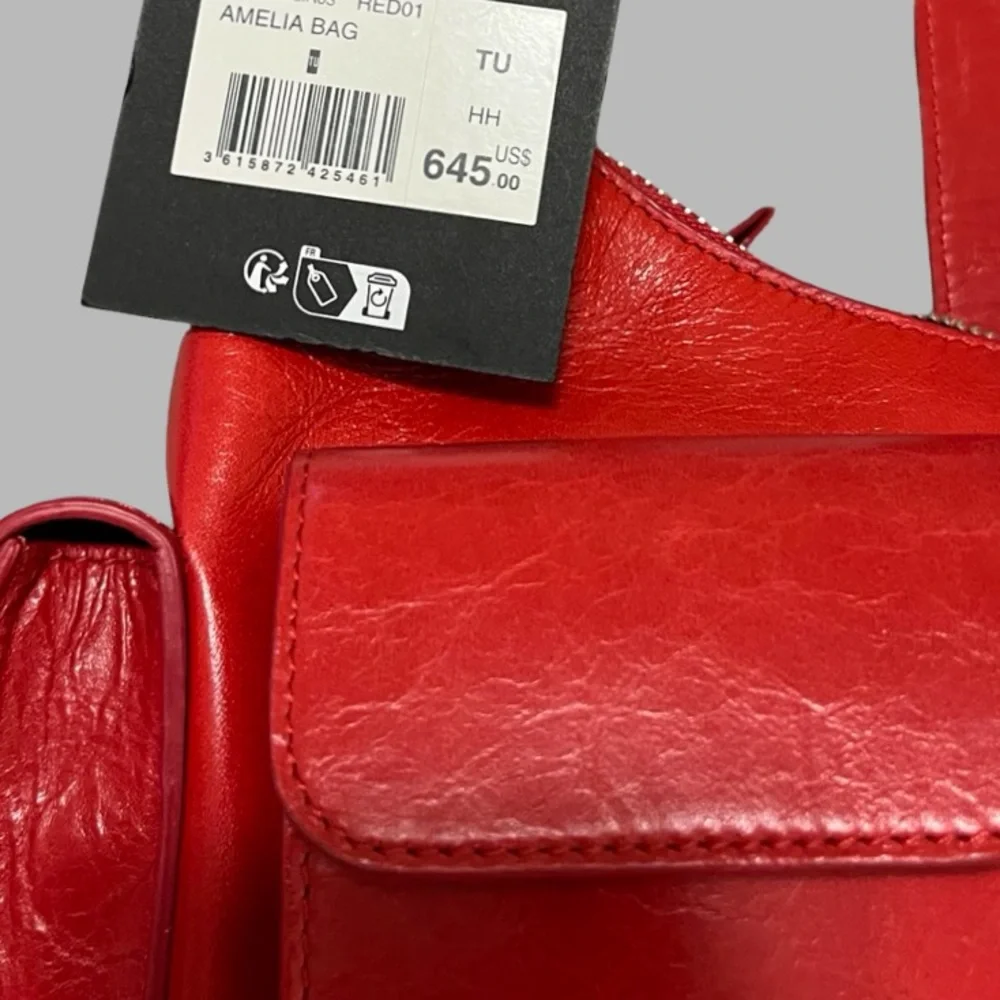 THE KOOPLES RED LEATHER AMELIA BAG NWT - Picture 12 of 13